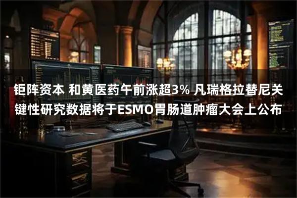 钜阵资本 和黄医药午前涨超3% 凡瑞格拉替尼关键性研究数据将于ESMO胃肠道肿瘤大会上公布